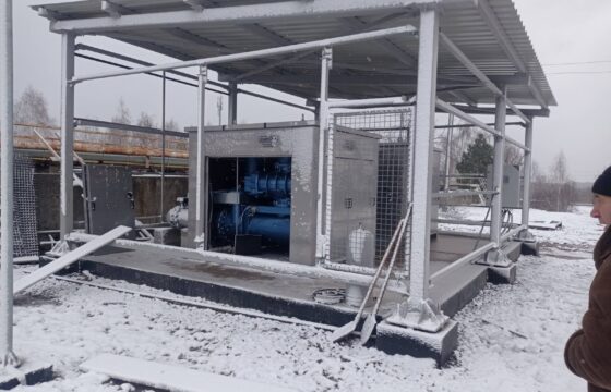 Мы запустили две  воздуходувки 3D80С-300 Е  110 кВт на украинской станции очистки сточных вод  город Звягель