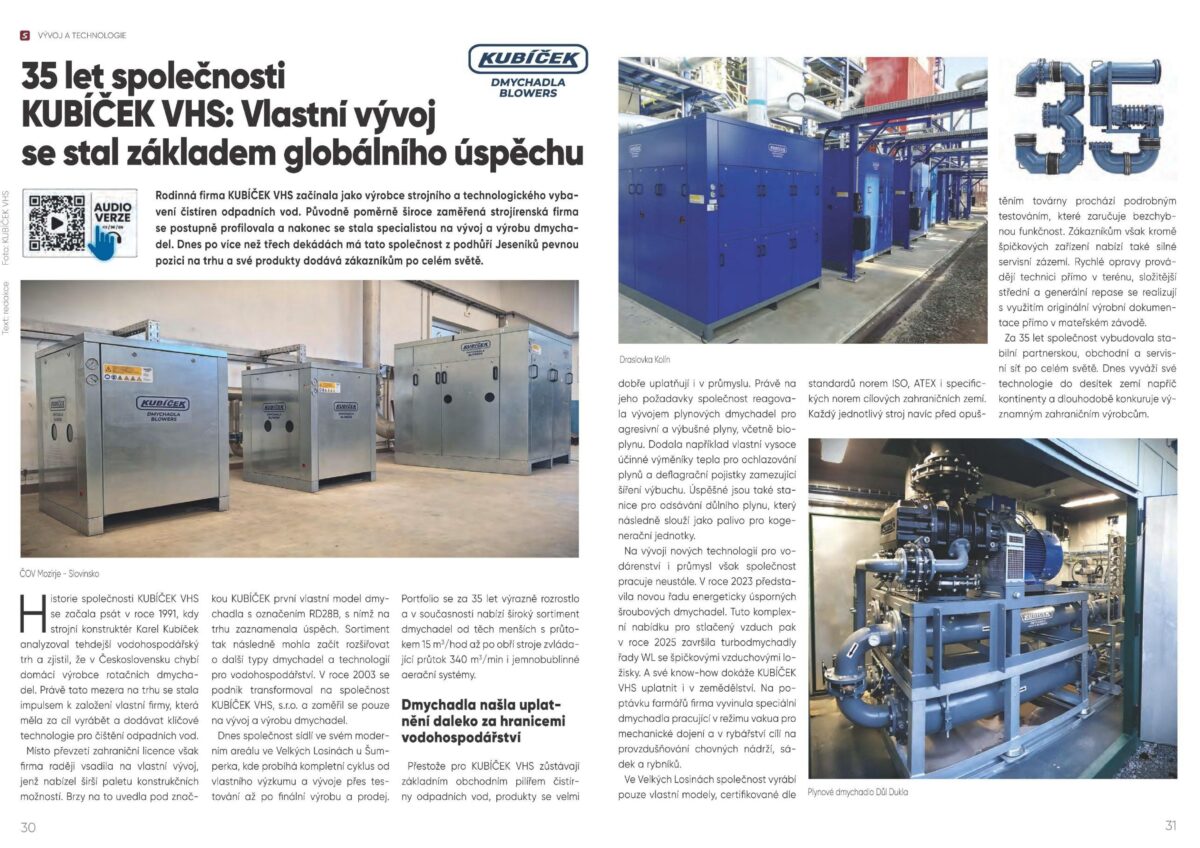 Časopis VODÁRENSTVÍ – 35 let dmychadel KUBÍČEK | Kubíček VHS